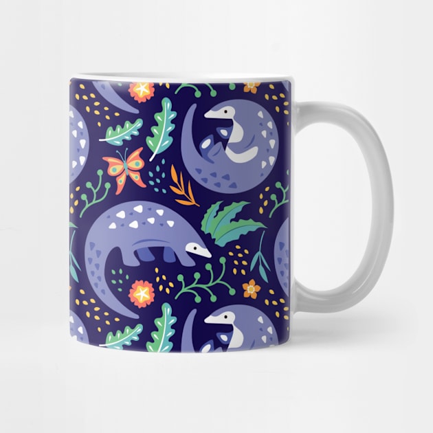 Cute Pangolin Tropical Pattern by bangtees